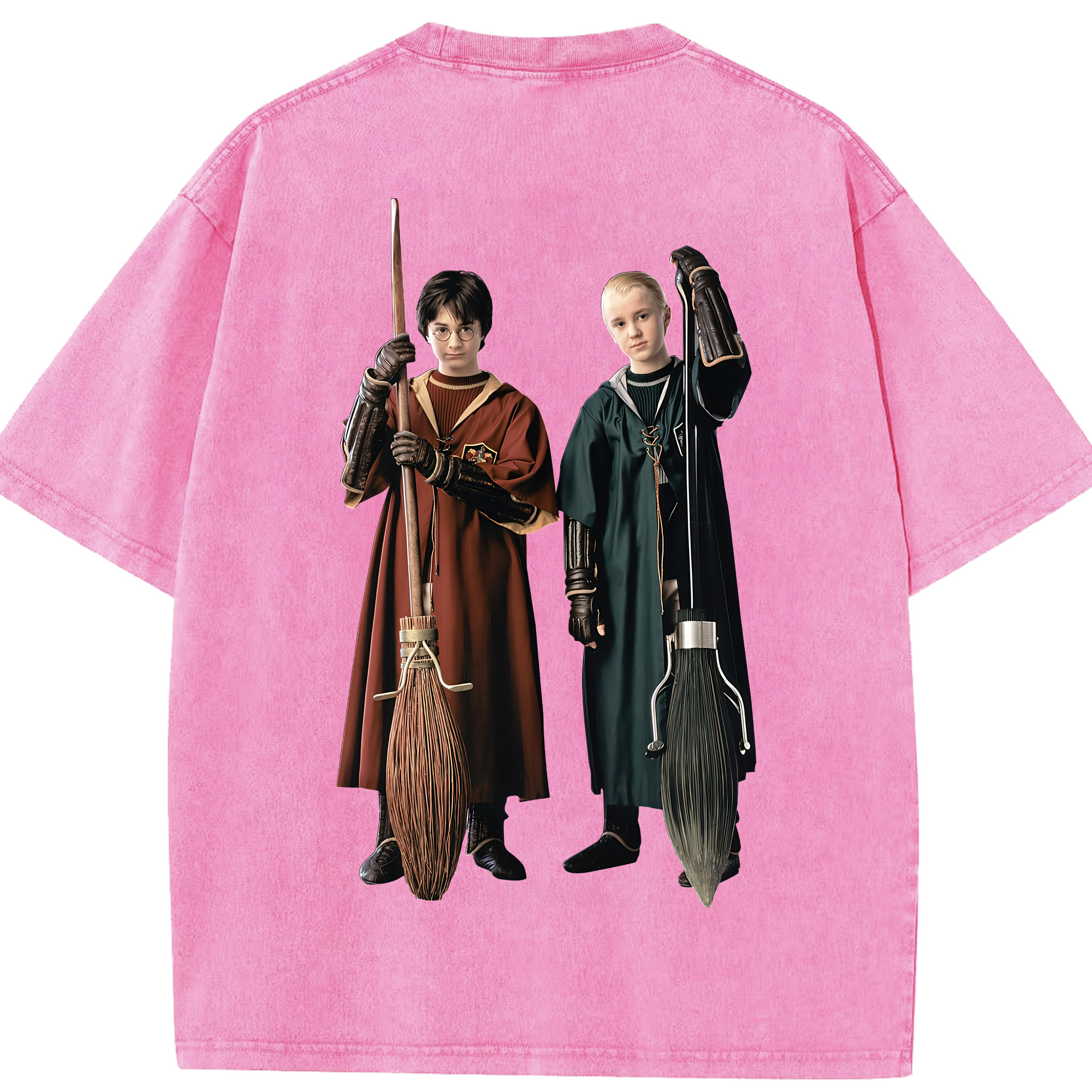 （画像用） Harry Potter ハリー・ポッターシリーズ 綿100% ヴィンテージ風 半袖Tシャツ（背面プリント）